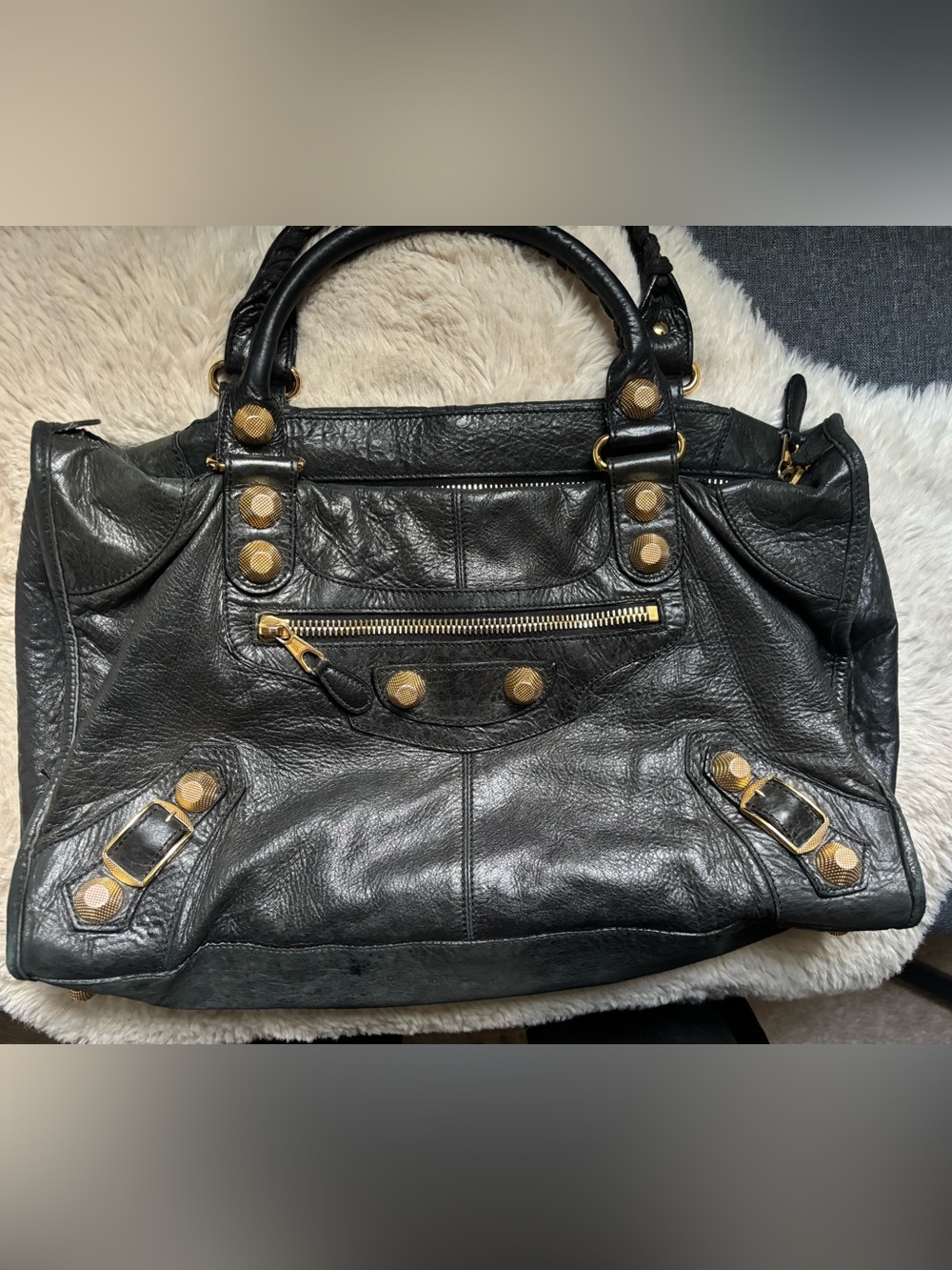 Balenciaga Black “Giant 21” gold hardware “Work” bag